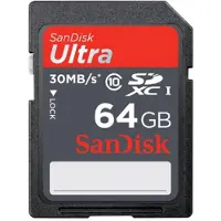 SanDisk 64GB Ultra SDXC UHS-I, 64 GB, SDXC, Klasse 10, 30 MB/s, Schwarz