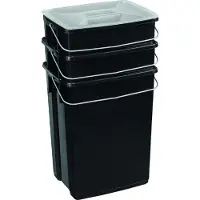Curver Set de Körbe de Sortierung de 2x10l + 6l Behälter de Müll, Multicolour, einzeln