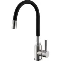 Alveus Flexa Küchenarmatur, flexibler Auslauf, Keramikkartusche, Satin Schwarz
