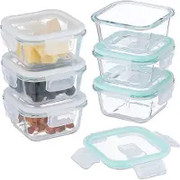 Markenlos Glasfrischhaltedosen 520 ml Set 6 – luftdicht, stapelbar, für Meal Prep