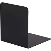 Markenlos Bücherstützen Set aus Metall - 130 x 140 x 140 mm - Schwarz - Stabil und robust