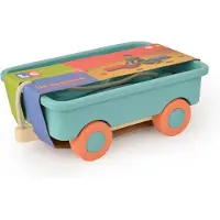 Markenlos Kinderbollerwagen ausziehbar - Türkis, für drinnen und draußen, ab 2 Jahren