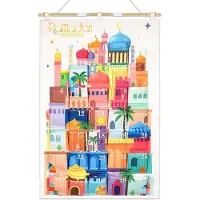 Famanu Ramadan Adventskalender - Wiederverwendbarer Stoffkalender mit 30 Taschen