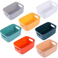 Famanu Aufbewahrungsboxen Set 7-teilig – Kunststoffkörbe mit Griffen