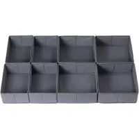 Famanu Lade-Organizer Set 8-teilig - Extra stabile faltbare Organizer für Kleiderschränke