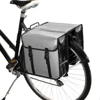 Famanu Fahrradtasche Wasserfest Doppelpack - Silber-Grau