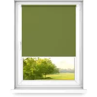 Time4blinds - Verdunklungsrollo ohne Bohren - Waldgrün - Links, 1400x1900mm