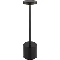 Globo LED Tischleuchte, Metall, schwarz, Touchdimmer, Akku, H 34,3 cm