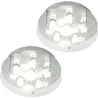 Globo 2x Deckenleuchte, 6-Flammig, Glas satiniert, D 33 cm