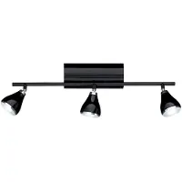 Wofi 7803.03.60.0000 Deckenleuchte Venice 3 x 4,4 W LED 3.000 K 810 Lumen Schwarz glänzend