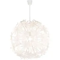 Globo Hängeleuchte, Blüten Design, weiß, 60 cm