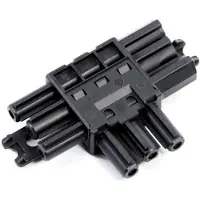 Bachmann Verteilerblock WIELAND GST18 1xIn/2xOut, flach, schwarz