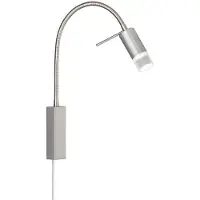 FISCHER&HONSEL GMBH Wandlampe Bettleuchte Schlafzimmerlampe LED Leseleuchte flexibel Schwanenhals Wandleuchte, 4,5W 530lm warmweiß, BxH 4x40 cm
