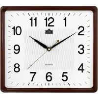 MPM -Quality Wanduhr Elvida 318 mm Kunststoff Weiß/Braun