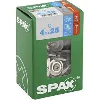 Spax Spenglerschraube A2 T-STAR PLUS 4CUT Dichtscheibe 15mm - Größe: 4,5 x 25 - Menge: 75 Stück