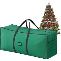 Famanu Aufbewahrungstasche für Weihnachten - 210 cm - große Tasche für Weihnachtsbaum - Kunsttanne - Transport von Weihnachtsbäumen (grün - 120 x 38