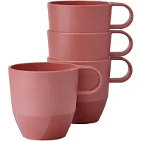 Mepal Becher "Henkelbecher Silueta 300 ml 4er Set", bunt (vivid mauve), 4 tlg., Kunststoff, Trinkgefäße, Becher