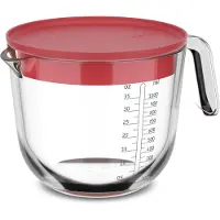 Mepal Messbecher Chef It Glas 1000 ml mit Deckel - coral