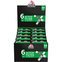 Gizeh Black Aktivkohlefilter 6 mm Masterpack – je 10 Filter pro Pack