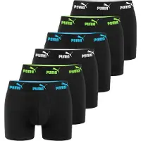 Puma Herren Boxershorts 6er Pack tripple black - M