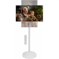 Auvisio Mobiler Smart-Bildschirm mit 23,8", Android 13, HDMI, Akku, Touch, USB