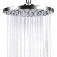 Famanu Duschkopf 20 cm - Anti-Kalk, Hochdruck, Wasser sparend, Chrom