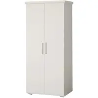 Meublorama Schrank TOM mit 2 Türen und 2 Schubladen, weiß, 80 cm
