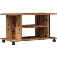 vidaXL TV-Regal mit Rollen Altholz-Optik 80x40x45 cm Holzwerkstoff