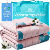 EL Life Wiegedecke Kind 2.4kg - 90 x 120cm - OEKO-TEX Baumwolle - Nilpferd