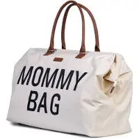 Childhome Wickeltasche Mommy Bag Big Ecru Schwarz