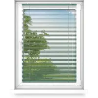 Fart Produkt time4blinds - Jalousien Fenster Innen ohne Bohren, Alu Jalousie Aluminium Rollos, Smaragdgrün, Rechts, 1600x400