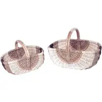 Kobolo 2tlg. Set Einkaufskorb WICKSET2 NBR in Braun | Gr.: onesize