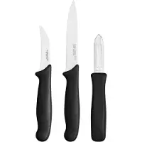 Fiskars Schäl-Set, 3-teilig, Schälmesser (11-cm-Klinge)