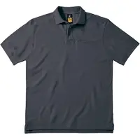 B&C Workwear Herren Poloshirt Polohemd Polo Shirt T-Shirt Kurzarm, Größe:4XL, Farbe:Dark Grau