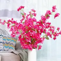 Famanu Kunstblumen Bougainvillea Zweige Set von 4 Stück, 114 cm lang, für Hochzeiten, Tischdekoration und Wohnaccessoires, leuchtende Farben