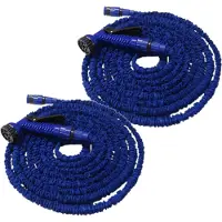 Helo Flexibler Gartenschlauch Flexischlauch Schlauch 2 x blau 30m