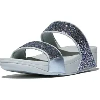 FitFlop Lulu Multi-Tonal Glitter Slides Quiet Blue Größe EU 41