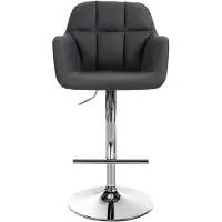 CLP Barhocker Natoma Kunstleder chrom schwarz