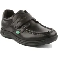 Kickers Reasan Jugendliche Leder Haken und Schleife Riemen Schuhe Schwarz – undefined / Schwarz