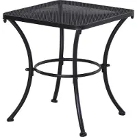 Outsunny Garten Couchtisch, Beistelltisch, Gartentisch, Kaffeetisch, Metall, Schwarz, Terrasse, 45 x 45 x 50 cm