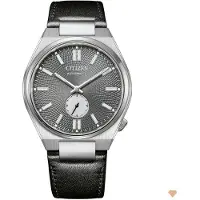 Citizen Automatik mit grauem Zifferblatt und Lederarmband, 40 mm