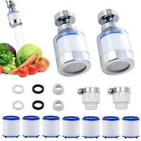 OEM Zwei-Teil-Wasserfilter gegen Kalkablagerung mit 7 PP-Katunen-Filterelementen, 360° drehbar, ideal für sauberes Trinkwasser