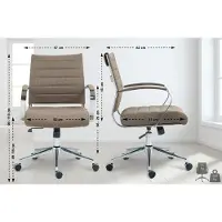CLP Bürostuhl Oakland Stoff taupe