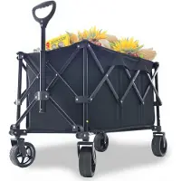 Famanu Transportwagen Beige - Robuste Konstruktion mit All-Terrain-Rädern