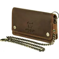 Matador DALLAS Leder Biker Geldbörse mit Kette RFID Hunter-Braun