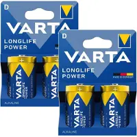 Varta 4x R-20-Batterie (R20 D) 1,5 V Alkali Longlife Power