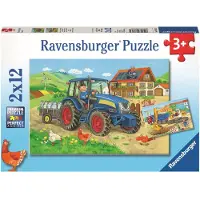 Ravensburger Puzzle Traktor und Bagger 2x12 Teile