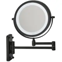 Glow Up - Makeup Artist Mirror - Double Sided w. LED - Black