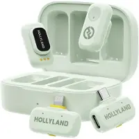 Hollyland - LARK A1 Microphones, with USB-C+ Lightning - Mint Green