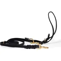 Ginza.se Walk'it Leather Leash - Black - Medium 16mm-220cm